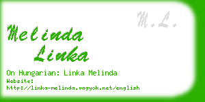 melinda linka business card